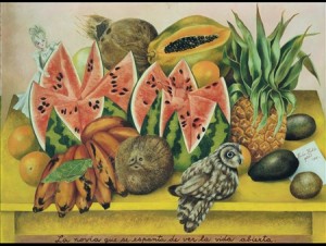 La sposa che si spaventa vedendo la vita aperta La sposa che si spaventa vedendo la vita aperta di Frida Kahlo