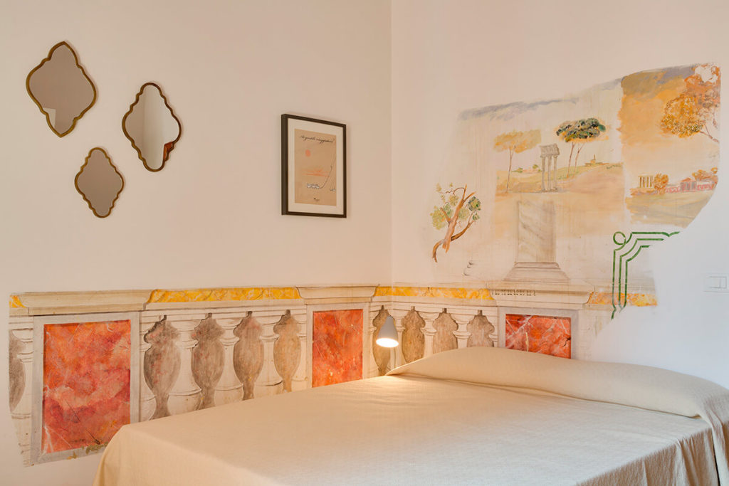 Frescoes from when the apartment was part of a local art school