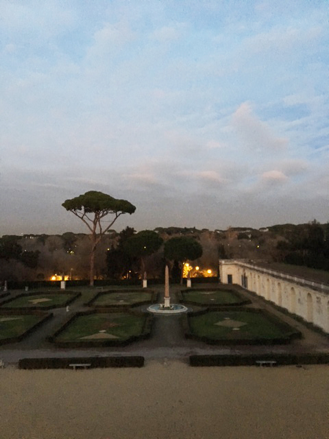 View of the Villa Medici Gardens from the Cardinal's bedroom on the Piano Nobile