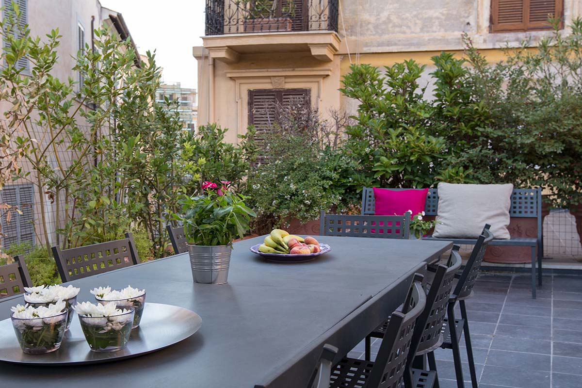 Private roof terrace at AP60 Campo Marzio apartment by ROMAC