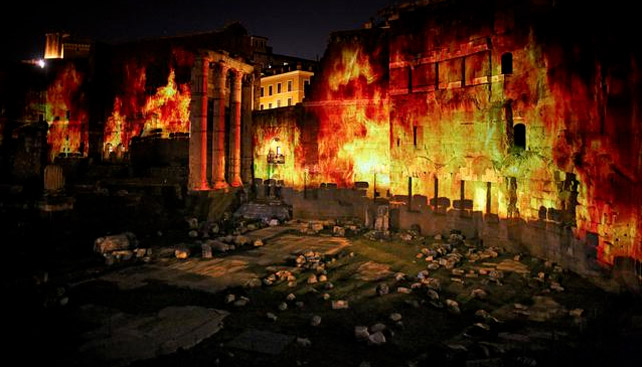 'Viaggi nei Fori' - still from Caesar's Forum